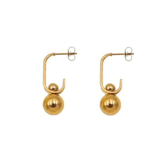 A Classy Chic Boutique Jewelry - 18K Gold-Plated Ball Drop Earrings